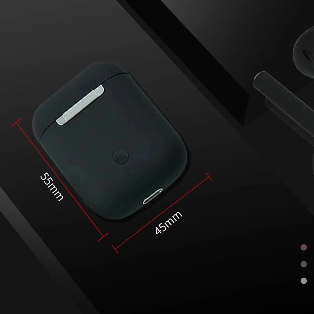 I12 tws Bluetooth наушники матовые беспроводные наушники Hands free бизнес наушники Спортивная гарнитура android Ios мобильный телефон стручки черный