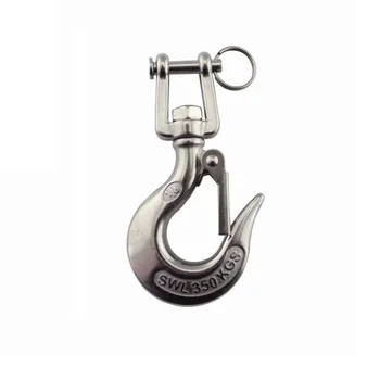 

304 Stainless Steel American Type Trigger Clevis Swivel-Eye Lifting Snap Tone Hook with 150/350/650/1000KGS Loading Capacity