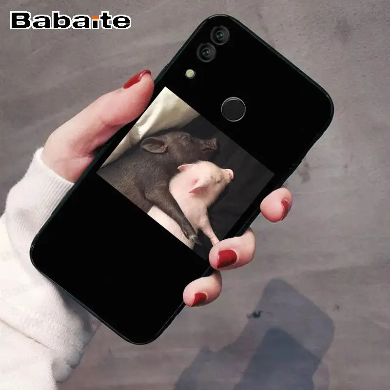 Lucu Merah Muda Babi Hewan Peliharaan Pola Lembut Aksesoris untuk Huawei Honor 8x Y6 Y7 Y9 P20pro P30pro P20lite kasus Ponsel