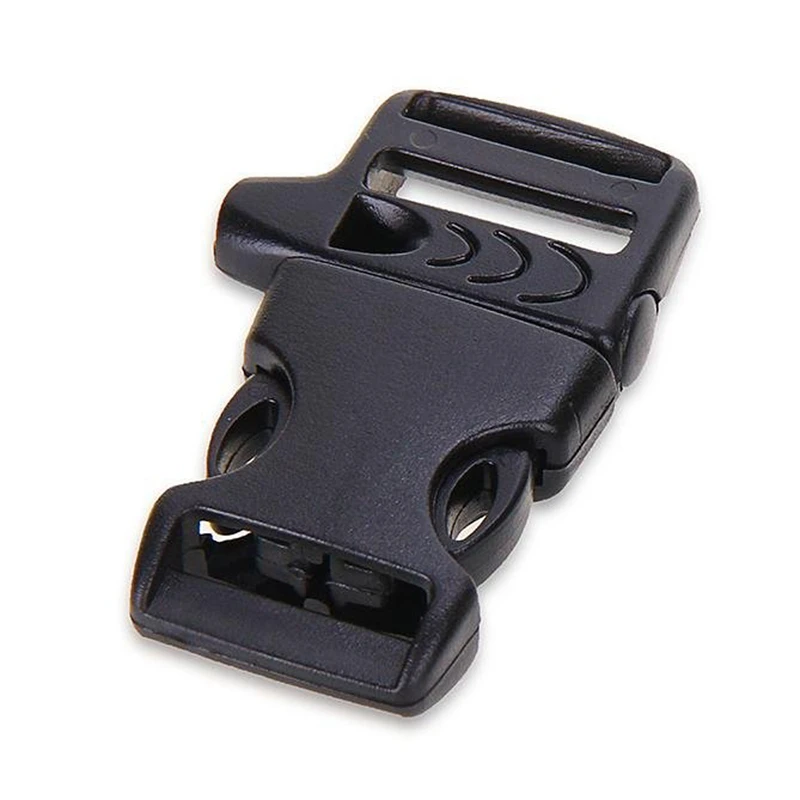 

50pcs Buckle Buckle Clip Whistle Paracord Survival Bracelet 20mm BLACK