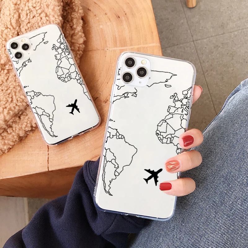 

Luxury world map travel route phone case for Samsung Galaxy A71 A10E A80 A70 A50 A90 A20E A40 A8s A60 A51 A20 Silica Cover Shell