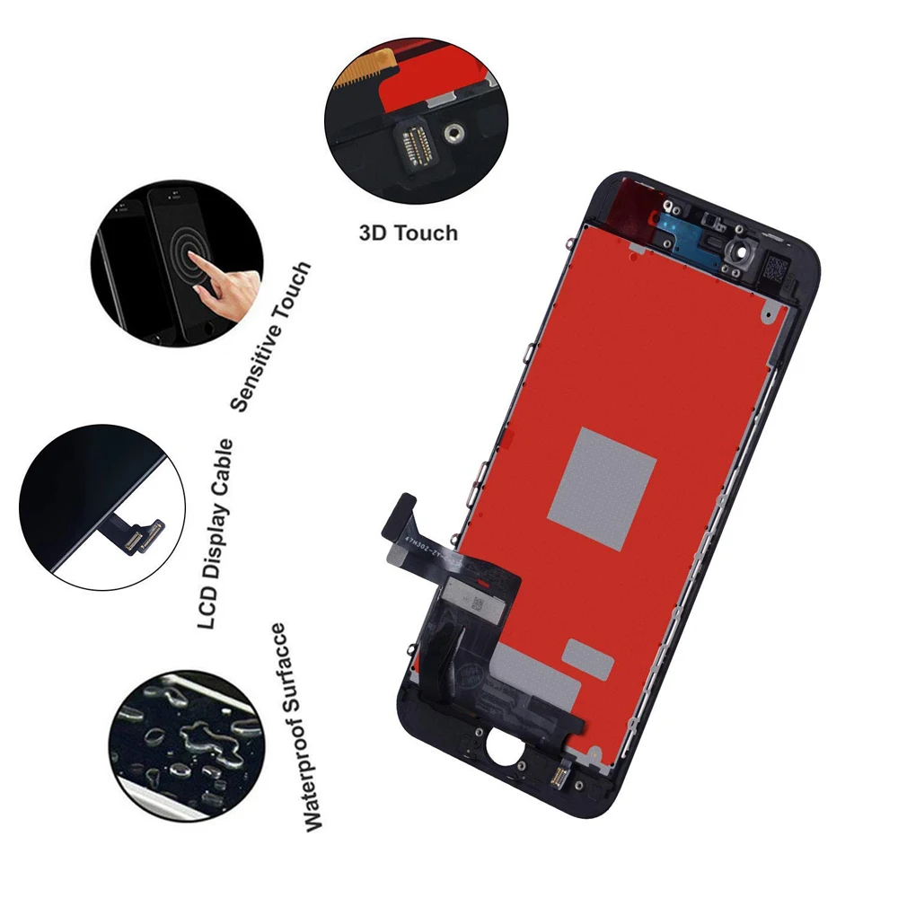 AAA+ ЖК-экран для iPhone 8, OEM ЖК-дисплей, дигитайзер в сборе, Замена для Iphone 8 с 3D сенсорным экраном, протестирован без битых пикселей