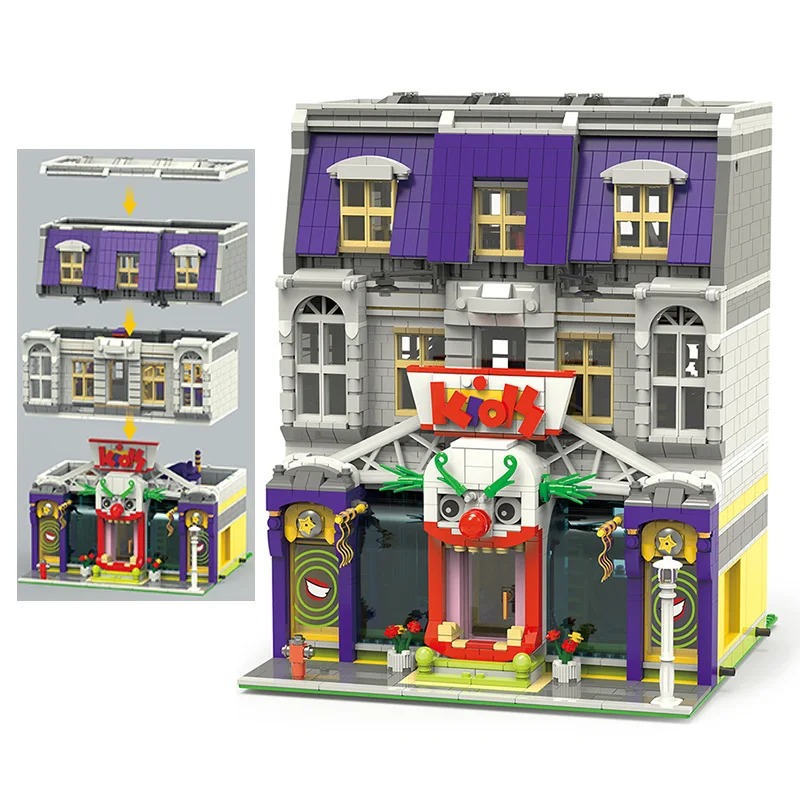 Creator Expert City Street View MOC Joker Park 3329 шт модель строительные блоки кирпичи Рождественский