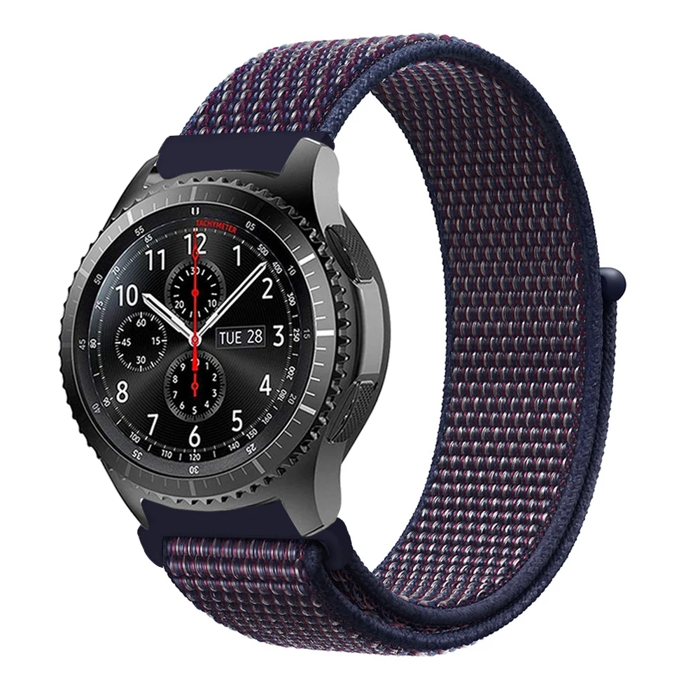 22 мм 20 мм ремешок для часов samsung galaxy watch gear S3 Frontier ремешок 46 мм 42 мм Спортивная петля нейлон Amazfit gtr 47 huawei часы gt
