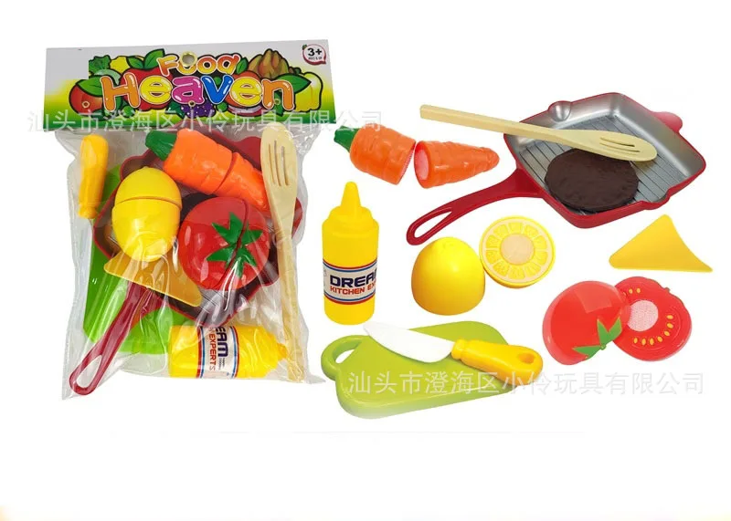

Children Cut Fruit Toy GIRL'S Baby Boy Play House Kitchen & Vegetable Cake Slicer Combination