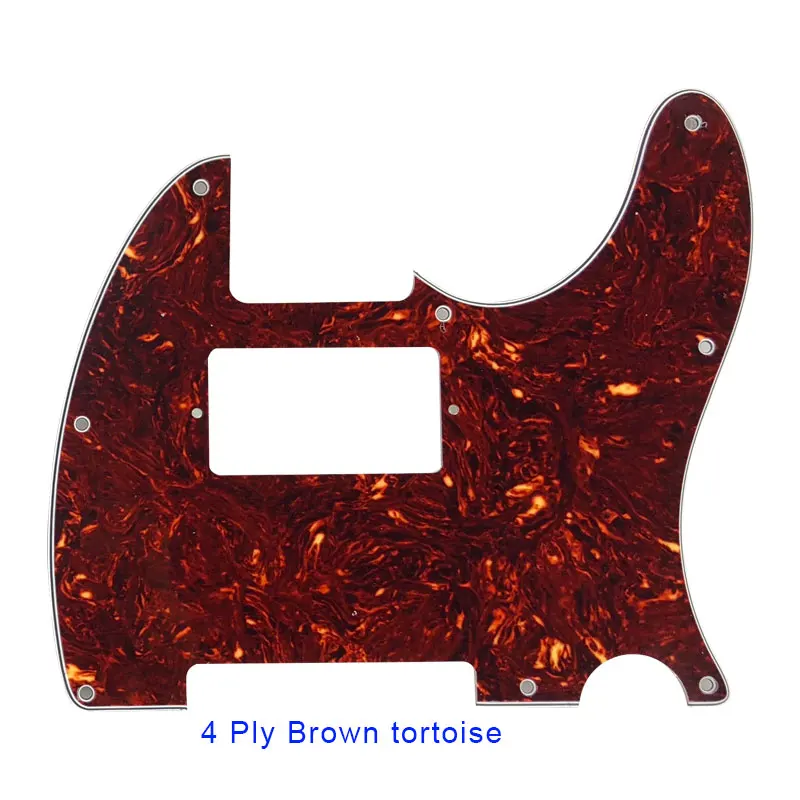 4 Ply brown tortoise Pleroo индивидуальная гитара Запчасти для 8 винты для отверстий US Tele Guitar Pickguard с PAF хамбакером - Цвет: 4 Ply brown tortoise