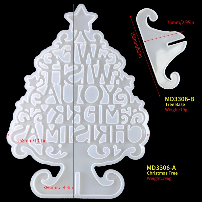 Moules En Résine De Noël En Silicone, Moules à Savon En Forme D'arbre