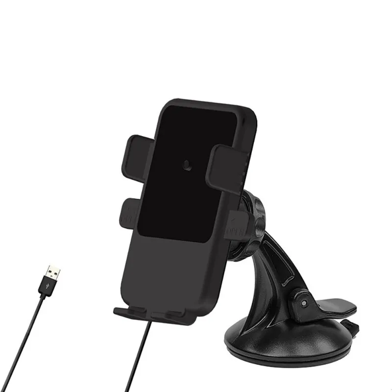 Suction Cup Регулируемый автомобильный держатель для быстрой зарядки для iPhone X 8 Xiaomi Air Vent/CD порт/присоска QI Беспроводное зарядное устройство гравитационная подставка - Тип штекера: Suction Cup