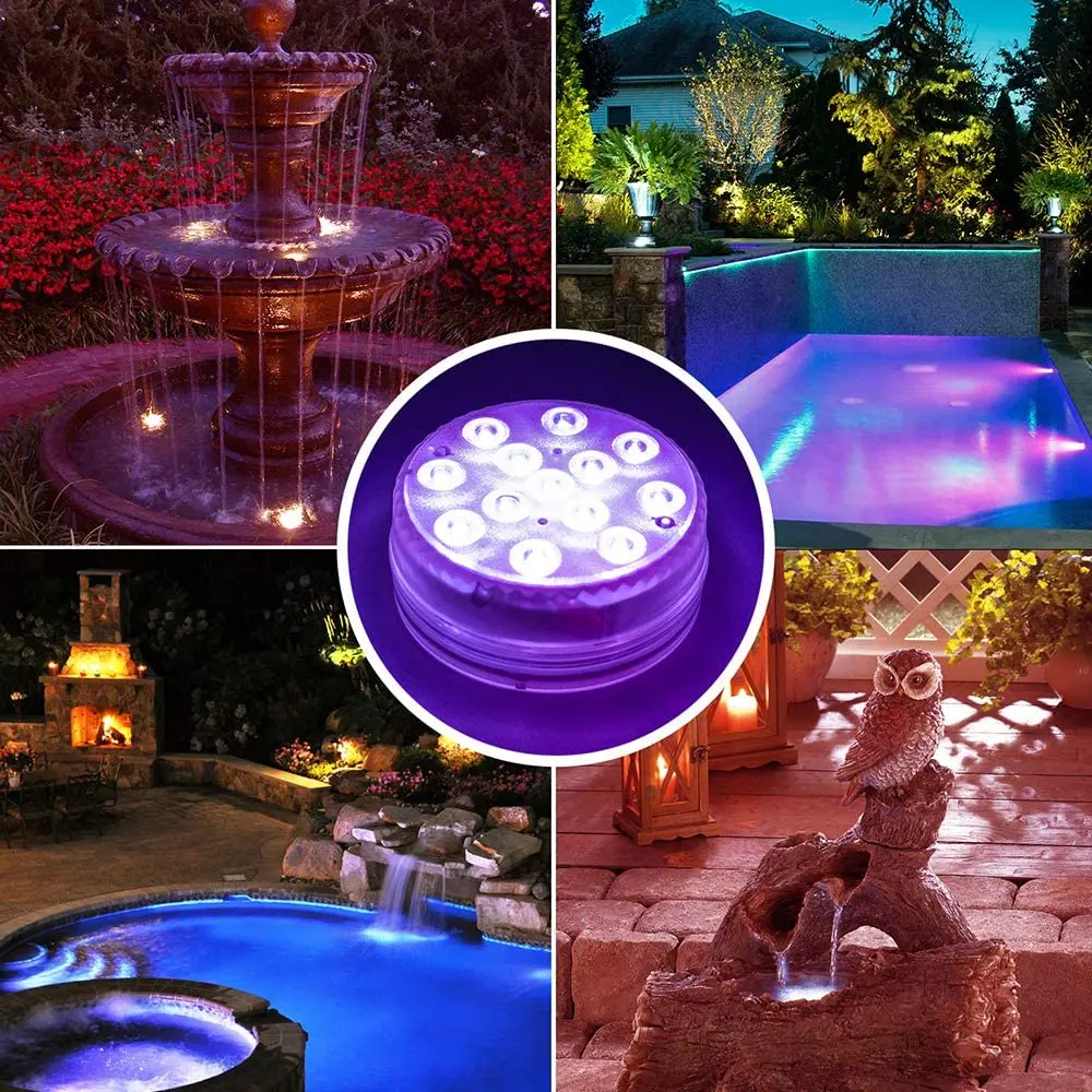 Lampe Submersible 10w Dc 12v Led, Spot Lumineux, Etanche Ip67, Avec  Telecommande, Pour Piscine, Etang, Fontaine, Exterieur, Decoration  Lumineuse A Led - Led Lumieres Sous-marines