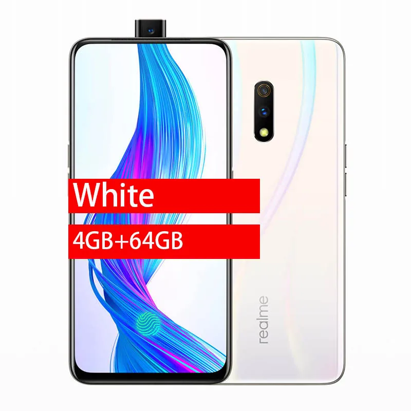 Смартфон OPPO Realme X, 6,53 дюймов, FHD+ AMOLED, 3765 мАч, 6 ГБ ОЗУ, 64 Гб ПЗУ, Восьмиядерный процессор Snapdragon 710, 2,2 ГГц, 4G - Цвет: 4gb 64gb white