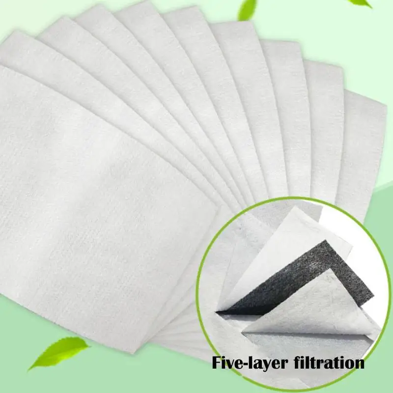 

10Pcs/Lot Anti Dust Anti-static PM2.5 Activated Carbon Mask Filter Face Masks Insert Protective Filter For Adults And Children
