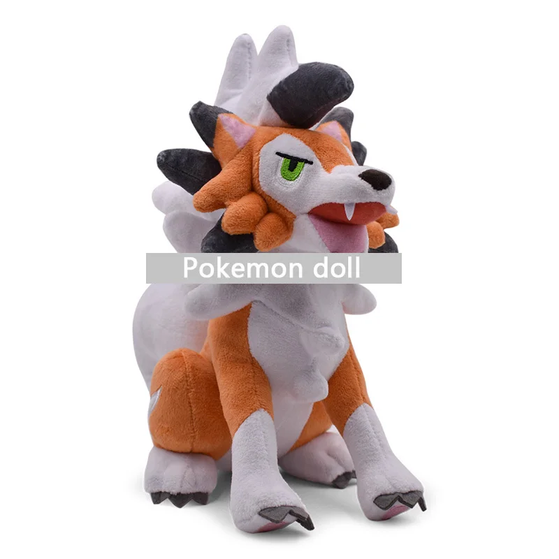 Takara Tomy Pokemon плюшевые горячие игрушки Sittting Lycanroc Dusk форма рок Peluche 24 см кукла для лучших подарков