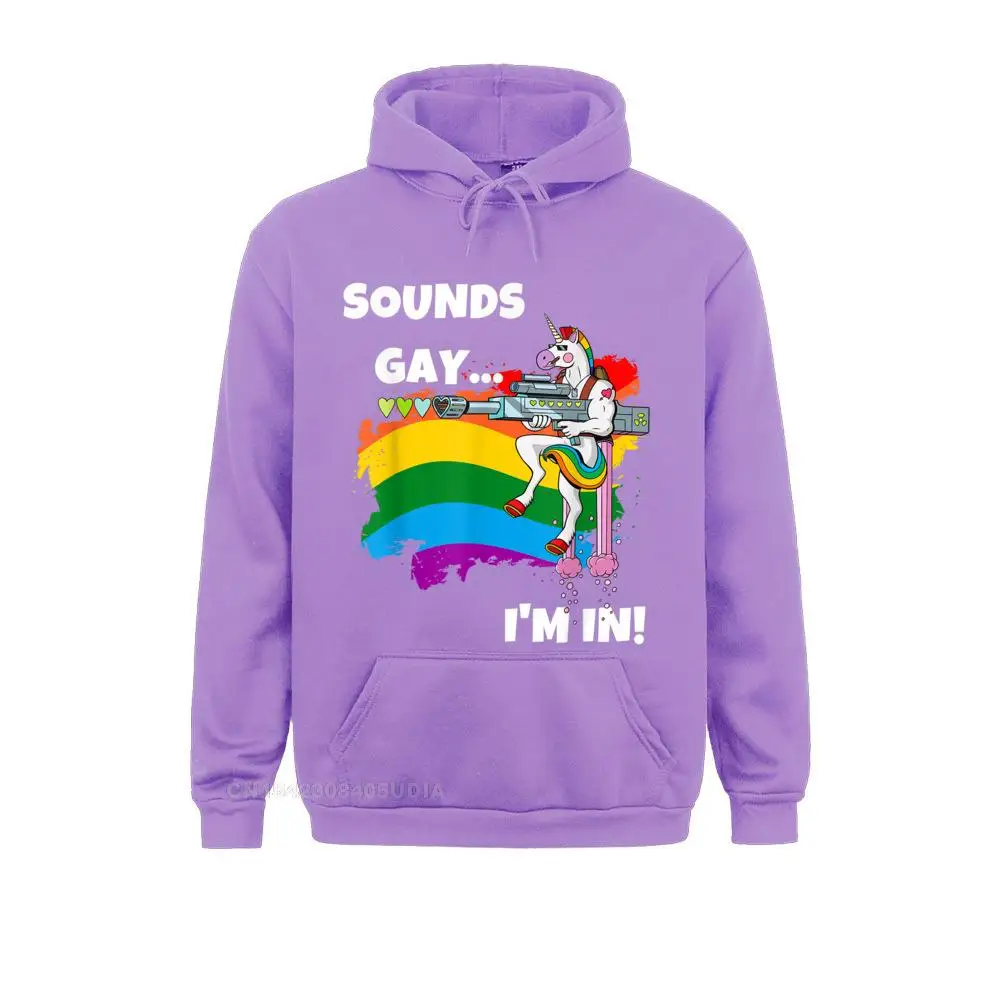 Casual Sounds Gay I'm In T-Shirt Funny Pride Unicorn Rainbow Shirt T-Shirt__B11303 Long Sleeve Mother Day Hoodies Retro  Sportswears Women Sweatshirts Sounds Gay I'm In T-Shirt Funny Pride Unicorn Rainbow Shirt T-Shirt__B11303purple