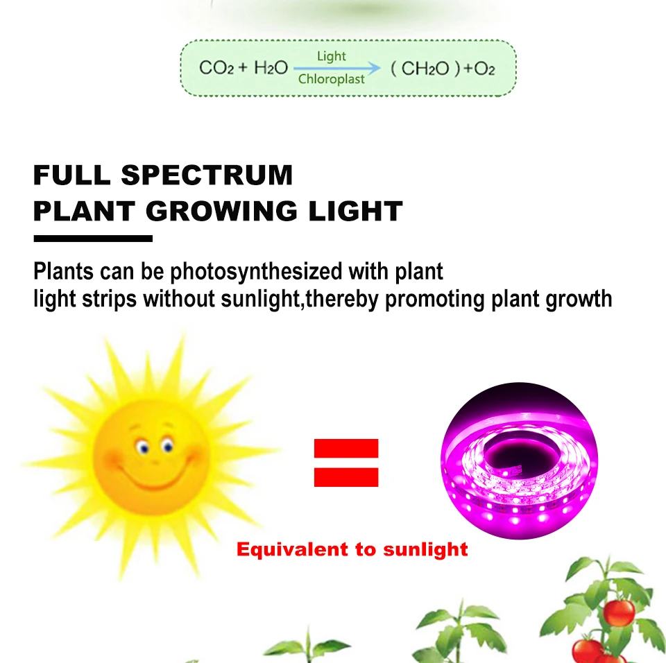 FOXGBF LED Full-spectrum light belt to promote plant growth, sunlight effect, indoor planting succulent and leafy plate planting (3)