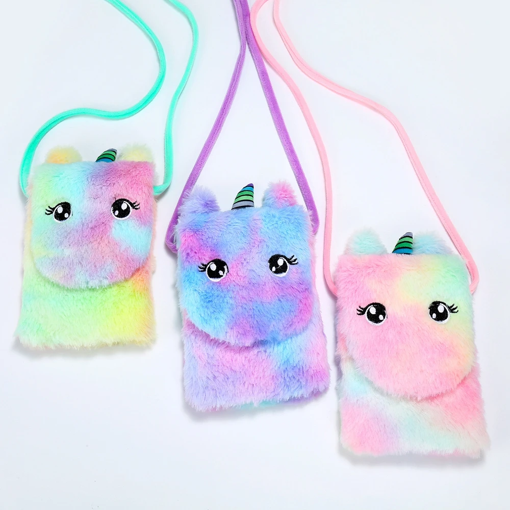 Kids Crossbody Purse Shoulder Bag Mini Cute Unicorn Little Girls Purses Bags Cartoon Animal Messenger Handbag
