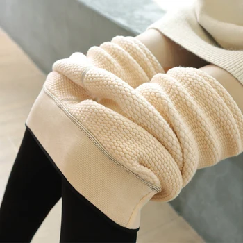 

800g Leggings Massage Velvet High Waist Warm Foot Atep One Pants Autumn and Winter Ladies Plus Velvet Thickening Wear Leggings