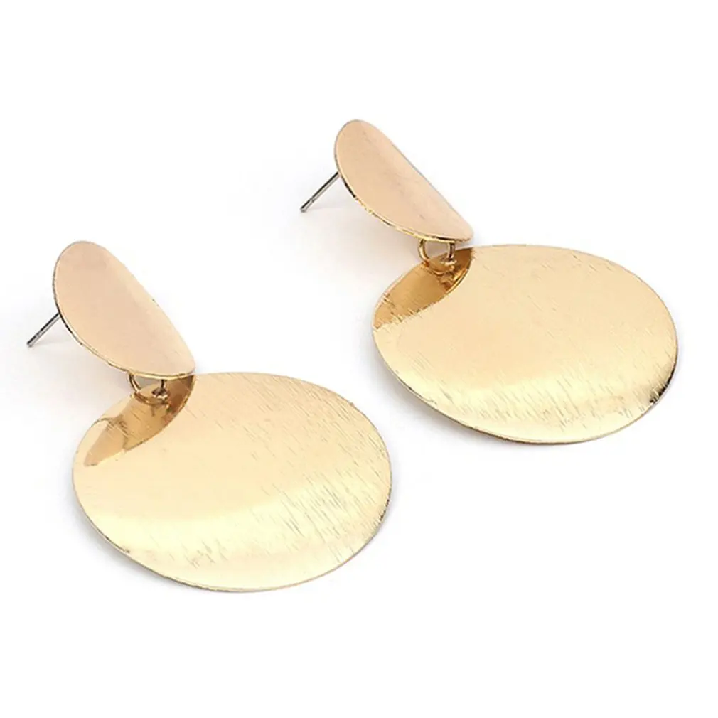 В наличии Новые легкие висячие серьги с золотыми слоями женские короткие Модные