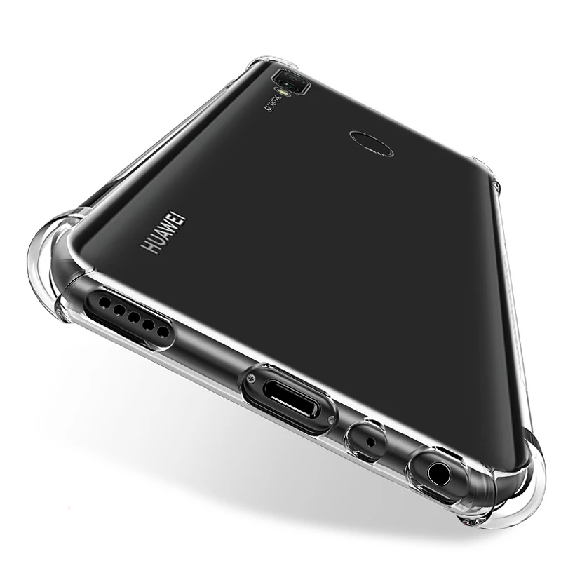 Прозрачная мягкая задняя крышка YUETUO из ТПУ для телефона etui coque cover case for huawei y9 prime 2019