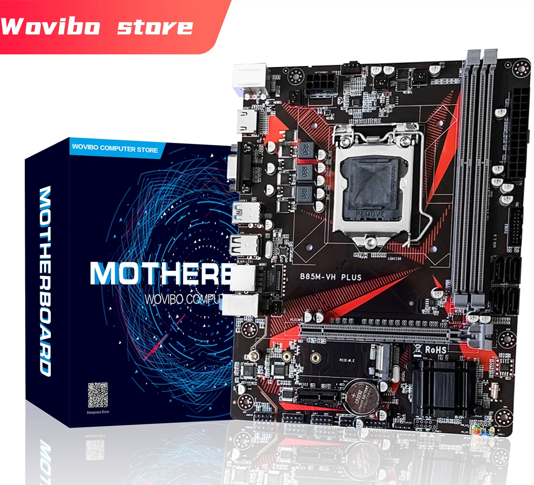 Материнская плата B85 HDMI VGA SATA III USB 3 0 DDR3 16 Гб памяти M.2 NVMe SSD для процессора Intel LGA1150 I3