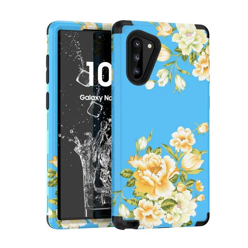 Чехол для телефона с цветами пиона для samsung Galaxy Note 9 10 Plus S10 S9 Plus Armor Case роскошный гибридный противоударный жесткий чехол 3 в 1