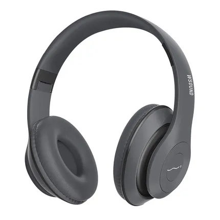 Модные Bluetooth наушники проводные беспроводные наушники Supprot TF Спортивные mp3 HIFI стерео бас наушники для телефонов с микрофоном - Цвет: GRAY
