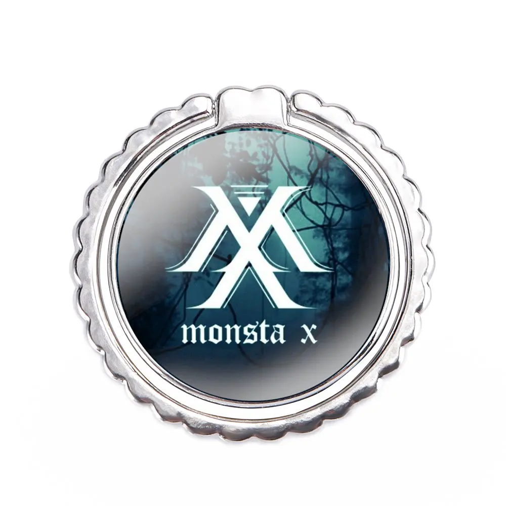 MONSTA X Cell Phone Ring Holder Finger Ring Stand Kickstand Metal Grip Holder Cartoon Design Creative Fashion mobile phone holder for car Holders & Stands