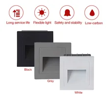 4 шт. 86*86 мм Встраиваемый светодиодный лестничный светильник водонепроницаемый ступенчатый светильник s наружный внутренний алюминиевый угловая настенная лампа светильник для ног s лампа для прихожей