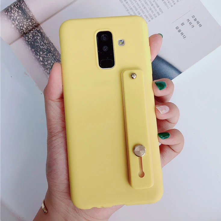 Карамельный цвет силиконовый чехол для samsung Galaxy Note 10 Pro 9 8 S10 S9 S8 плюс S7 S6 край A6 A8 A7 J4 J6 с простой стенд