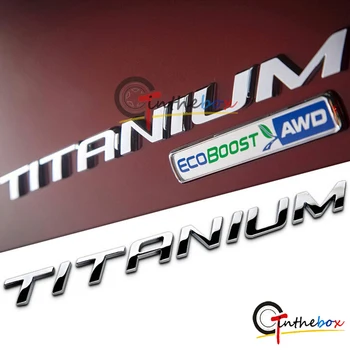 

GTinthebox 1pc Car Rear Side TITANIUM Decal Emblem Badge Sticker Decor for Ford Kuga Escape