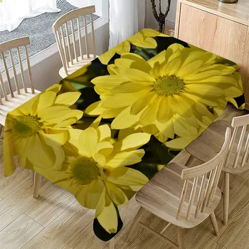 

Table covers Table-Cloth Cotton Linen Colorful Sun Flower Print Tablecloth Kitchen Decorative Table-Cover Garden Picnic Dining