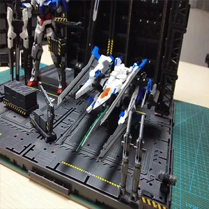 Image 4 - قاعدة عرض عمل السلسلة الميكانيكية ، 4 قطعة/المجموعة/مجموعة ، DIY ، آلة العش ، مع ملصقات لـ MG 1/100 ، قطع غيار نموذج Gundam
