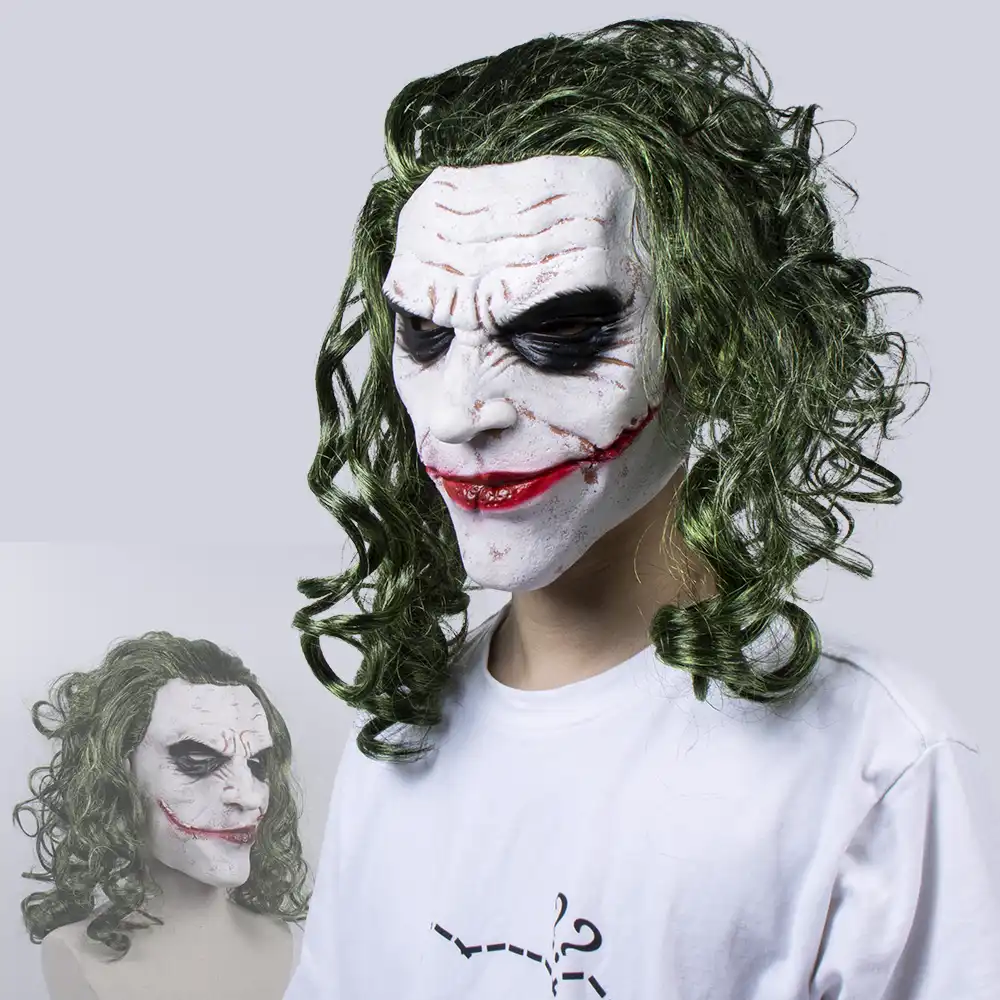 Joker Cosplay Mask Halloween Costumes Prop Jack Napier Greedy Latex Masks Funny Anime Mascarillas Party Masques Boys Costume Accessories Aliexpress