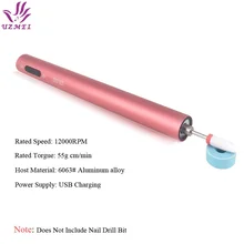 Usb зарядка Мини электрическая дрель для ногтей ручка для полировки ногтей машина светильник вес перезаряжаемый шлифовальный станок с светодиодный светильник ing