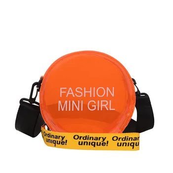 

Fashion Crossbody Bags Pvc Transparent Small Round phone Bag Clear Messenger Shoulder Bags