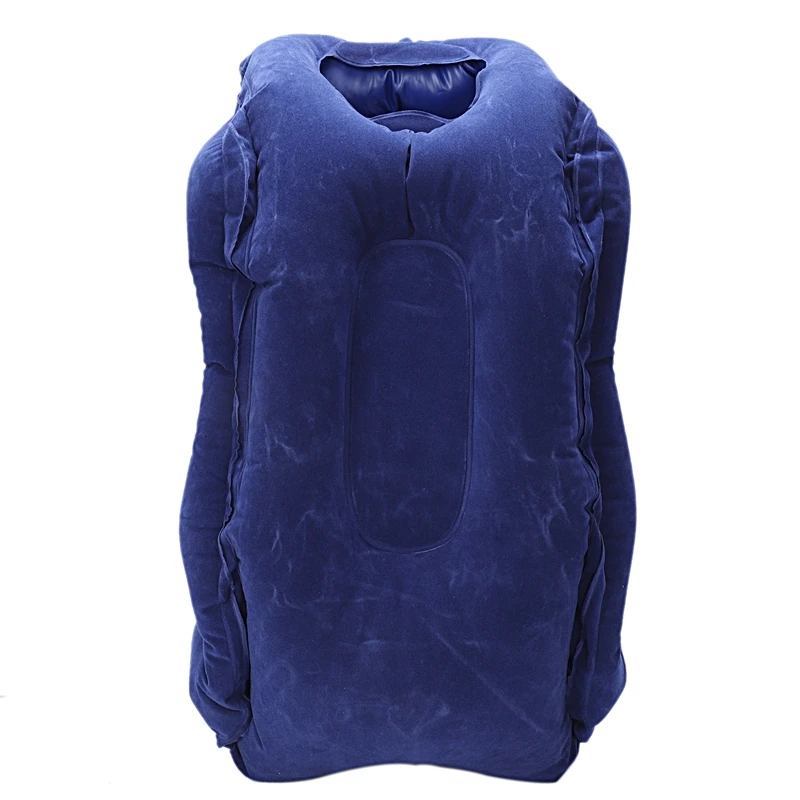 Travel Pillow Inflatable Pillows Air Soft Cushion Trip Portable Innovative Products Body Back Support Foldable Blow Neck Pillow - Цвет: Blue