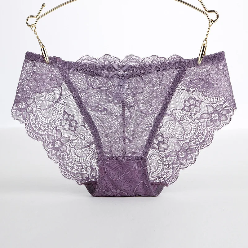 NK73-light purple Модные женские женское сексуальное белье сетчатые трусики женские вышитые кружевные трусы женские интимное нижнее белье трусы - Цвет: NK73-light purple