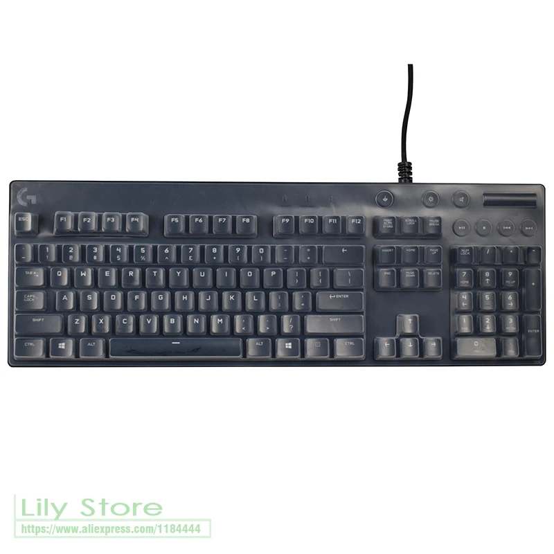 Механический силиконовый чехол для клавиатуры с подсветкой для logitech G610 G 610 - Цвет: clear