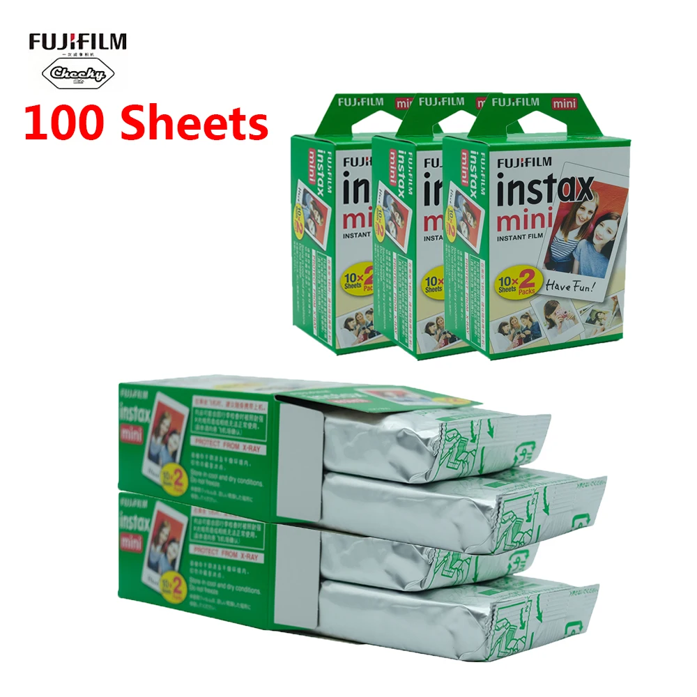 Белая пленка для Fuji instax Мини 10 20 40 60 80 100 Листы 11 9 8 фильмов белый край камеры