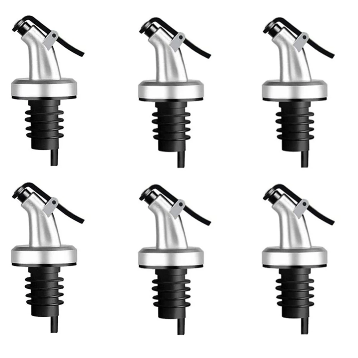 Olive Oil Spouts Oil Vinegar Bottle Stopper Spout Leakproof Nozzle Dispenser Wine Pourer 6 piece