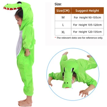

Crocodile Children Kindergarten Performance Cartoon Costumes Halloween Christmas Party Role Playing Jumpsuits