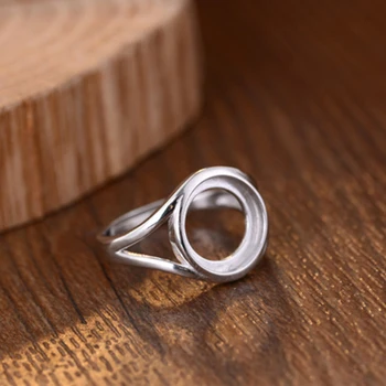 

Joanlyn Ring Blank (11.5x11.5mm Round Blank) Adjustable Ring Blank Long-Lasting White Gold Plated 925 Silver Ring Base R765B
