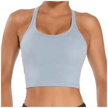 

top selling product in 2020 Fashion Women Sleeveless Casual Vest Ladies Chest pad movement Short Tank Tops Support Wholesale