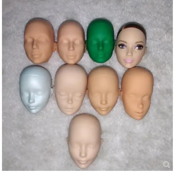 Boneca de maquiagem de primeira classe, cabeça/olhos 3d, cílios reais,  desenho à mão, cabelo marrom, acessórios de cabeça diy para xinyi branco -  AliExpress