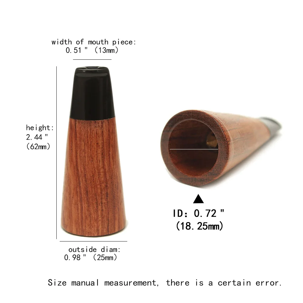 RU-1 шт ручной работы деревянная сигарная трубка 3 мм металлический фильтр курительные трубы трубка сигары держатель для мундштука be0150 - Цвет: be0150-46gauge
