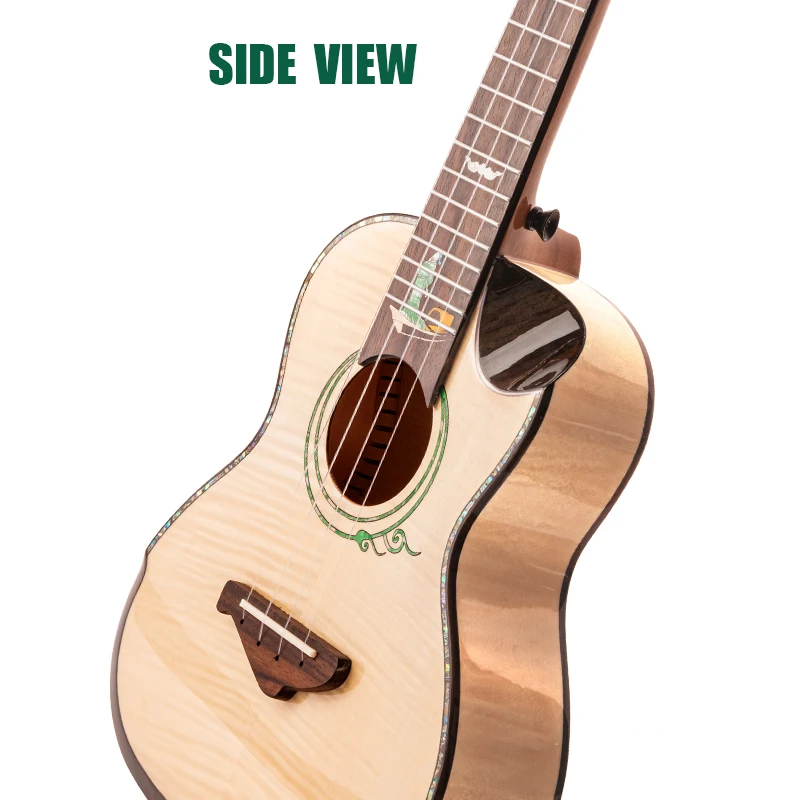 ACOUWAY 24 Inch Concert ukelele Cutaway 2A Canada Tiger Grain Maple top glossy finish Japan Carton