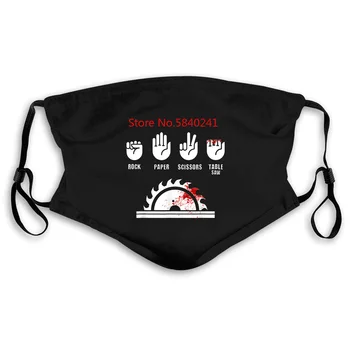 

Rock Paper Scissors Table Saw Table Funny Carpenter Men's Black Mask women kid's PM2.5