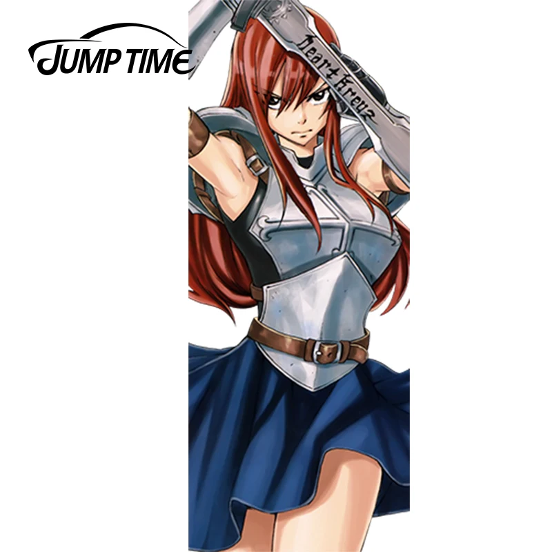 Наклейка на автомобиль аниме с изображением девушки-воина 13 см х 5 2 Эрза алая