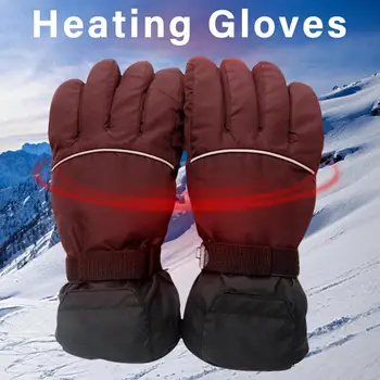 

1 Pair 4.5V Electric Gloves Battery Box Power Supply Ski Windproof Cotton Heating Gloves Five Fingers Hand Back Heating Gloves