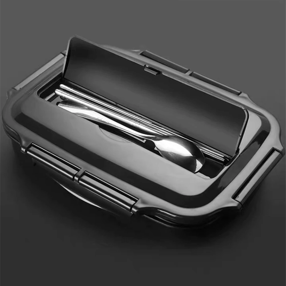 Stainless Steel 304 Lunch Box With Spoon Leak-proof Lunch Bento Boxes Dinnerware Set Adult Children Food Container (5)