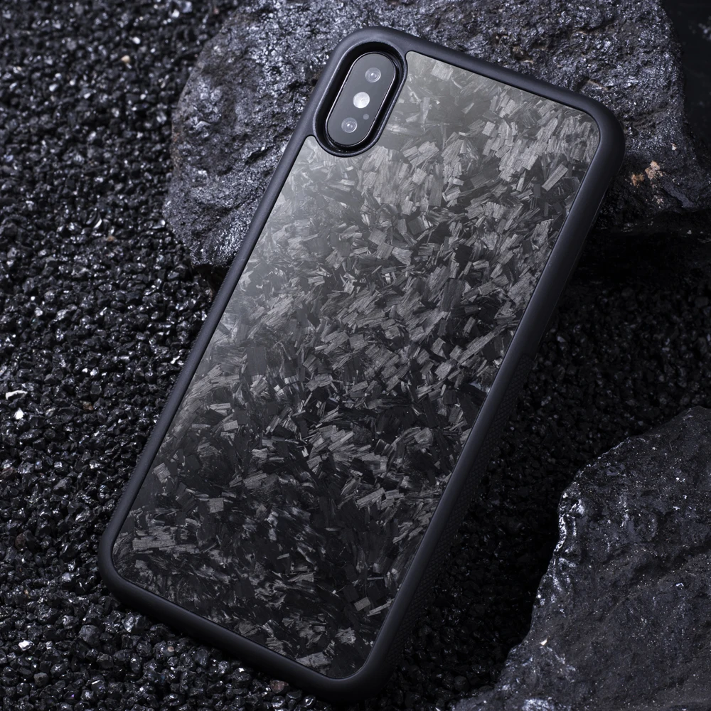 Чехол для iPhone X XS XR MAX 100% деловой настоящий кованый чехол из углеродного волокна